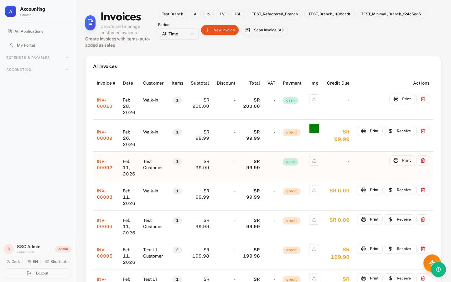 Invoices & Billing